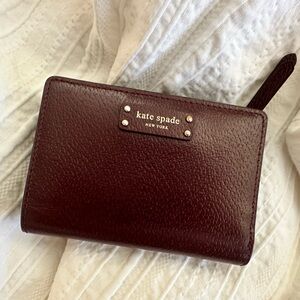 Kate Spade Dark Red Leather Wallet